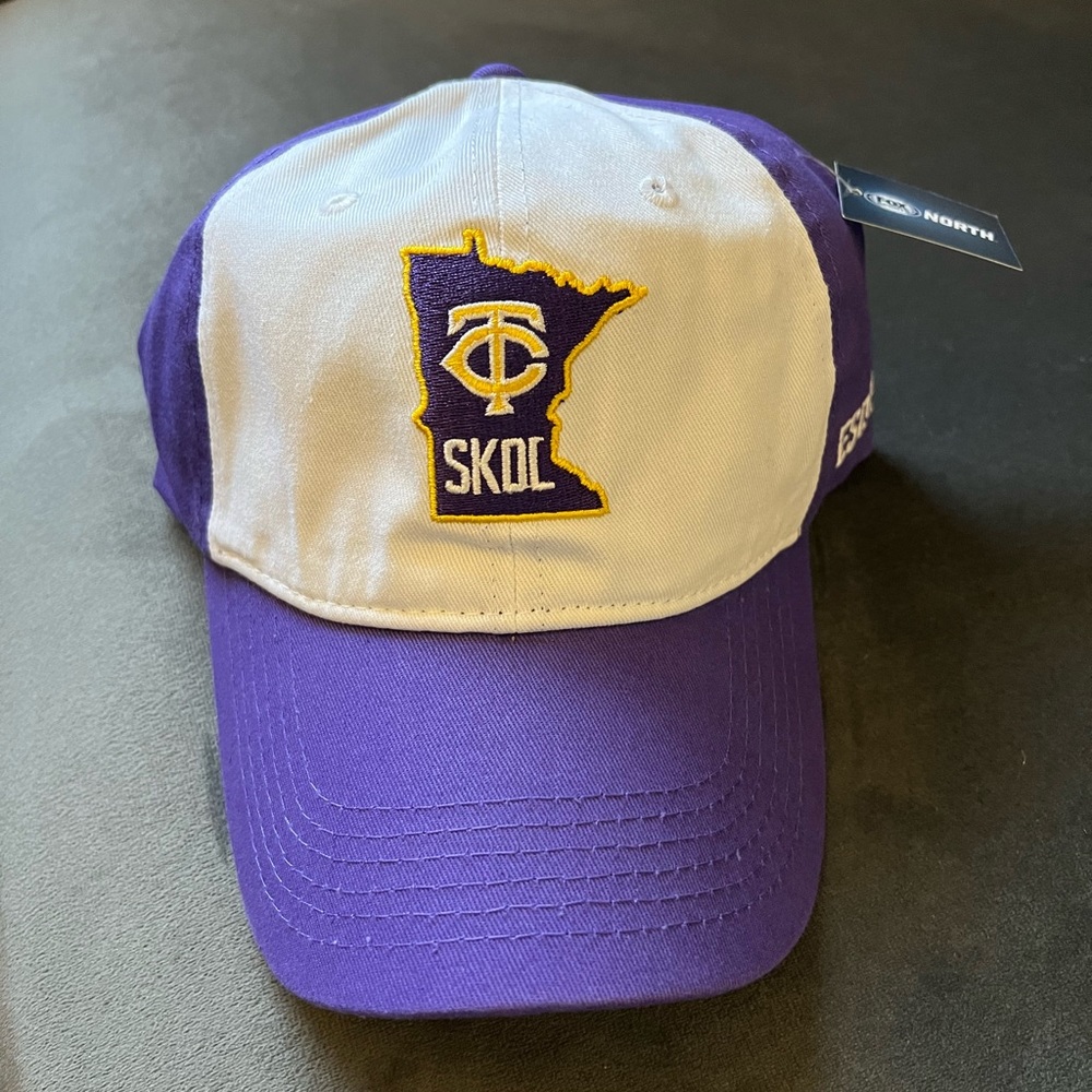 COPY - Minnesota MN Twins TC Vikings Skol SnapBack Hat Cap NWT Purple Rare Base…